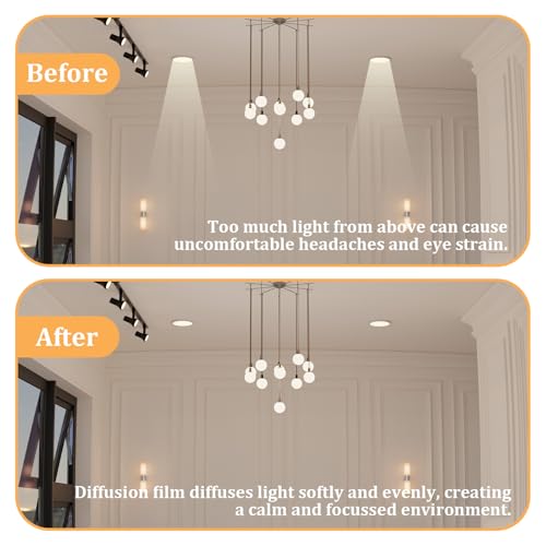 3 Pack Light Diffuser Sheet Adhesive Sticker Soften Light Diffuser Film LED Dimming Film Thick 8.2x11.8inches
