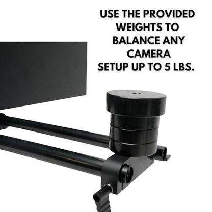 Glide Gear REVO 50 360° Rotating Camera Platform Rig, Adjustable Arm for DSLR or Smartphone, Aluminum Build, Supports Up to 40lbs - style: Tabletop 360 Rig