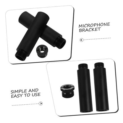 NUOBESTY Mic Stand Extension Tube Kit for Podcasters 5/8 to 3/8 Adapter Heavy Duty Microphone Arm Stand Extender for Desk and Live Streaming