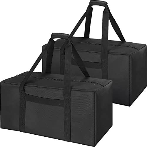 COOLBEBE 24" Sports Duffle Bag - 53L Travel Duffel Tote Bag with Upgrade Zipper Weekender Overnight, Sturdy & Water Resistant Camping duffle (2Pack Black) - size: 24” x 12” x 12” 2Pack