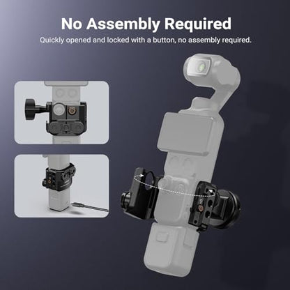 NEEWER Gimbal Camera Cage Compatible with Xtra Muse and DJI Osmo Pocket 4, Protective Action Camera Video Rig with Cold Shoe Mount Adapter Photography Accessories, No Assembly Needed, AC069