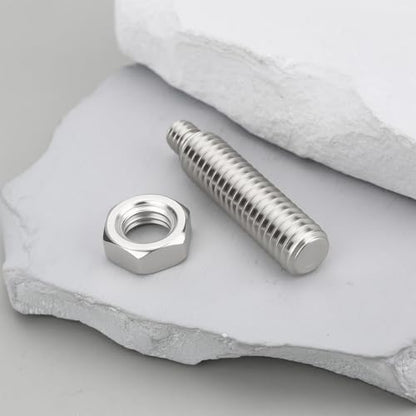 ECSiNG 2pcs 1/4" to 3/8" Threaded Tripod Screw Adapter Stainless Steel with Nuts for Tripod