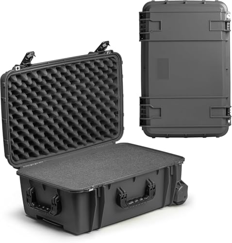 Seahorse 920 Professional Camera Case with Customizable Accuform Foam, TSA Approved, MIL‑Spec, IP67 Waterproof, USA Made for Photographers and Travel Enthusiasts - color: Grey, size: 920, style: Foam