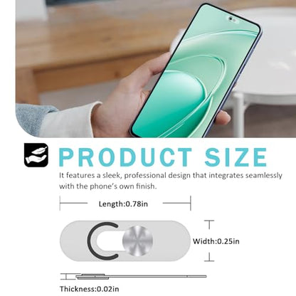 Front Camera Cover Compatible for Android Phones/Pixel/Galaxy/iPad - Webcam Blocker for Single Front Camera, Privacy Slider Protects Your Phone Security-Silver - color: Silver