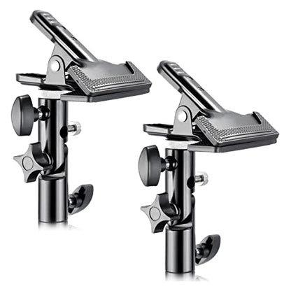 Neewer 2 PCS Photo Studio Heavy Duty Metal Clamp Holder with 5/8" Light Stand Attachment for Reflector - style: CL-02 (2 Pack)