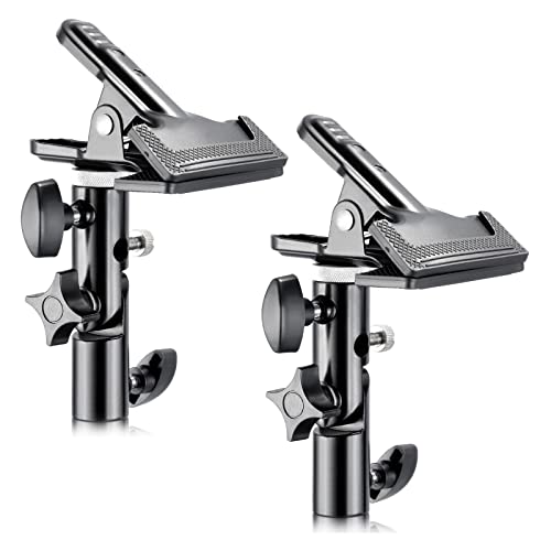 Neewer 2 PCS Photo Studio Heavy Duty Metal Clamp Holder with 5/8" Light Stand Attachment for Reflector - style: CL-02 (2 Pack)