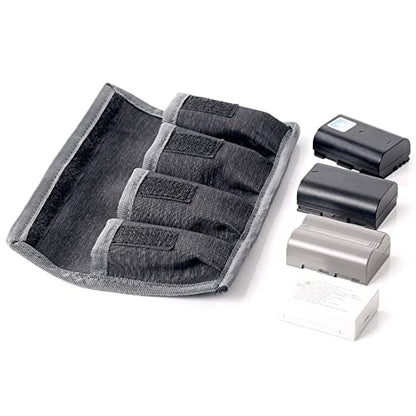 gofidin DSLR Camera Battery Bag Pouch Holder Carrying Case (4 Pocket) AA Battery DSLR Camera Digital Accessories for Nikon/Canon/Sony(4 Slots)