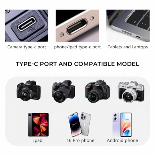 20Gbps USB-C 100W PD Fast Charging Cable for Sonys FX3 FX30 Canon EOS R5C, R5, EOS R6, EOS RP, EOS R, R5, R5C, R6, R7, R8, R10, M6 Mark II iPhone 15Pro MacBooks Pro(Up Bend to Up Bend) - color: Blue, size: Up-Up bend