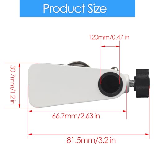 Universal C-Clamp Lamp Holder Desk Mount Clamp Base for Swing Arm Lights, DIY Lighting, Monitors, Workbenches (white) - color: White
