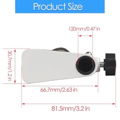 Universal C-Clamp Lamp Holder Desk Mount Clamp Base for Swing Arm Lights, DIY Lighting, Monitors, Workbenches (white) - color: White