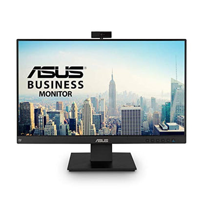 ASUS BE24EQK 24” Business Monitor with 1080P Full HD IPS, Eye Care, DisplayPort HDMI, Frameless, Built-in Adjustable 2MP Webcam, Mic Array, Stereo Speaker, Video Conference,Black - style: 24" Webcam