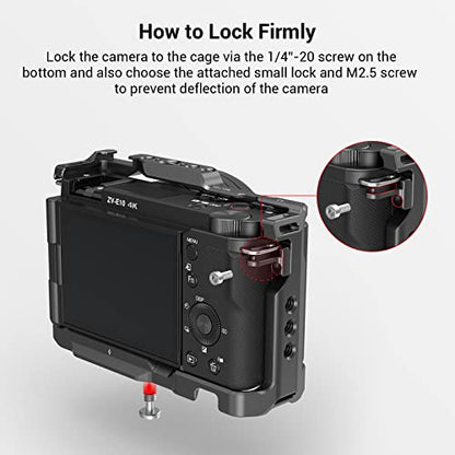 SmallRig Cage with Built-in Quick Release Plate for Arca-Swiss and Cold Shoe for Sony ZV-E10-3531 - style: Cage