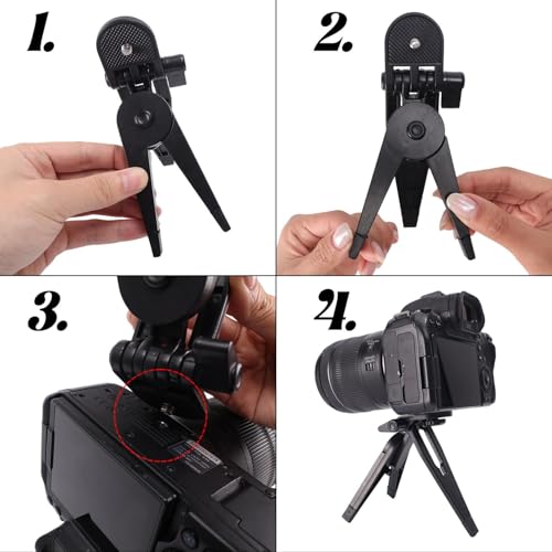 1pcs Portable Foldable Tripod Bracket Mobile Phone Holder Universal Desktop Cellphones Stand Anti Slip Desk,15.5 * 5 * 1.5cm