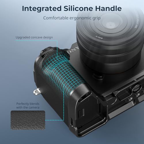 SmallRig A7C II / A7CR Handgrip L-Shape Grip for Sony Alpha 7C II/Alpha 7CR, Quick Release Plate for Arca, Lightweight Silicone Side Handle, for Quickly Switch on Tripods/Handheld Shooting - 4797 - style: Silicone Grip