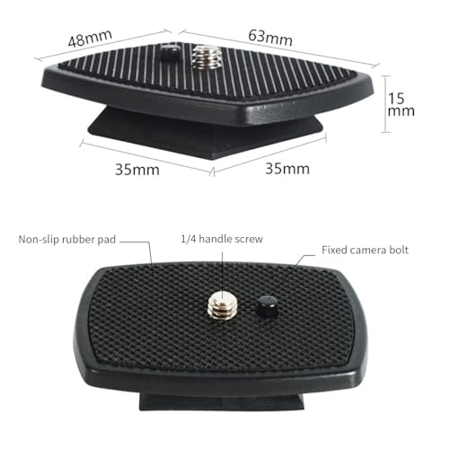 2 Pack Quick Release Plate Camera Tripod Adapter Compatible with 60" Tripod, VCT668 ST666 690 (1.38 * 1.38Inch/35 * 35mm) - color: 1.38*1.38Inch/35*35mm