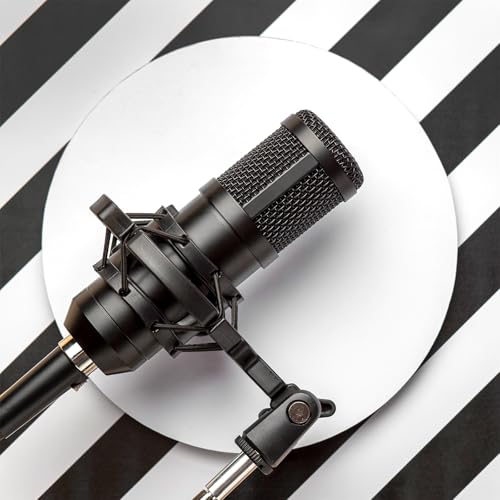 8 Pcs Universal Microphone Shock Mount Rubber Bands Black Elastic Replacement Rings Shock Mount Holder Clamp Clip 2 Sizes