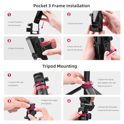 80in Pocket 3 4 Selfie Stick Tripod for GoPro Action Camera, Extendable Stand Vlog Mount for DJI Osmo Pocket 3 4 Action 6 5 Pro 4 3 for Xtra Muse for Insta360 X5 X4 X3 for AKASO DSLR Accessories