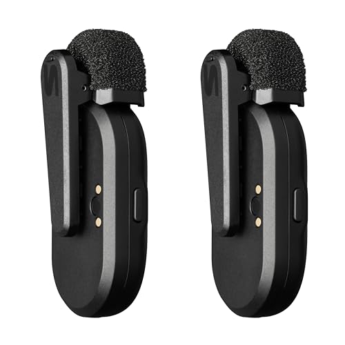 Shure MoveMic Two Kit, Pro Wireless Lavalier Microphones with Camera Receiver for DSLR, iPhone, Android, Mac, PC, 24-Hour Charge (MV-Two-KIT-Z7) | Includes 2 Clip-on Lavs, Charging Case and Camera Receiver, 8 Hr per Mic Plus Two Charges, IPX4, Bluetooth 5