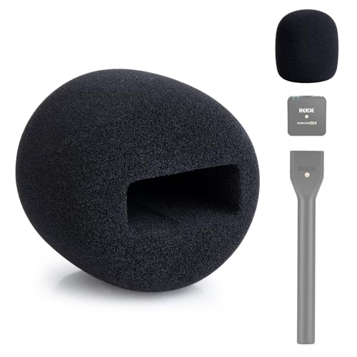 YOUSHARES Microphone Cover Foam Compatible with Rode Wireless Go II/PRO Suitable for Interview Go Handheld Adaptor, Replacement Rode Pop Filter to Blocks Out Plosives - color: Rode Wireless Mic Cover
