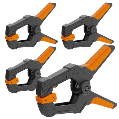 AMARTISAN 6 inch Spring Clamps Heavy Duty, 4-Pack Large Clamps for Woodworking Work, Fixing Backgrounds, and Photography DIY, Among Others. 3.35 Inch Mouth Opening. - style: 6" Pack of 4
