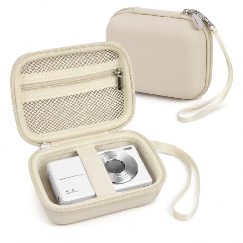ANKHOH Digital Camera Case for Kodak PIXPRO FZ55/FZ45/for CAMKORY | for Duluvulu 4K,for Canon PowerShot ELPH,forVAHOIALD,for Sony,for Lecran,for VAHOIALD,Holds Cable,Cards, Case only White - color: White