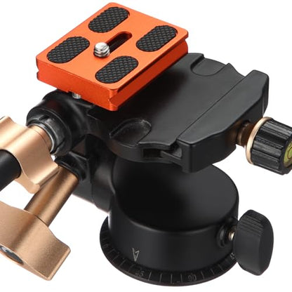 Frienda 2 Pieces Metal Quick Release Plate with 1/4''-20 Camera Screw Tripod Mount Plate Fits Standard for DSLR Camera Tripod Ball Head(Orange,Pu50) - color: Orange, style: PU50