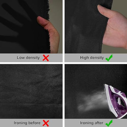 Aimosen 10 X 12 FT Large Black Backdrop Background for Photography, Pure Black Photo Backdrop Screen for Zoom Meeting, Polyester Cloth Fabric Curtain, Chromakey Video Photoshoot Studio Conference - color: Black