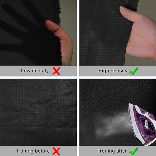 Aimosen 10 X 12 FT Large Black Backdrop Background for Photography, Pure Black Photo Backdrop Screen for Zoom Meeting, Polyester Cloth Fabric Curtain, Chromakey Video Photoshoot Studio Conference - color: Black