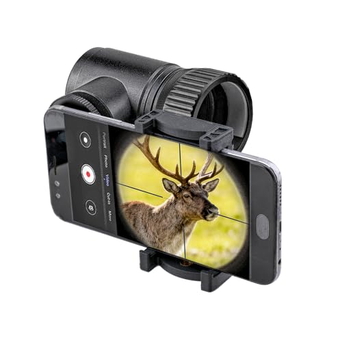 All-Metal Rifle Scope Phone Mount – Fast-Locking Camera Adapter with Dual Viewing Angles – Universal Fit for iPhone & Android for Hunting and Birding - size: Smartphone - Scope Phone Mount (Pro+)