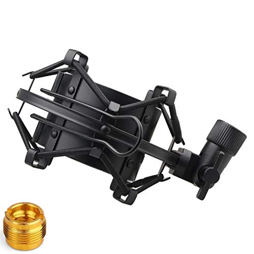 Miwayer Universal Microphone Shock Mount,Most Advanced Cobweb Anti-Vibration Structure Compatible with 1.6-1.8"(42-47mm) Large Diameter Condenser Mics, Like CAD U37 USB GLX220 NW-700 MXL770 V250 - size: 1.6-1.8"(42-47mm) Black