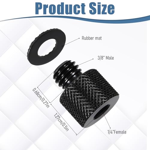 8 Pack 3/8 to 1/4 Camera Screw Adapter Thread and 1/4 Female to 3/8 Male Camera Tripod Adapter, 3/8 to 1/4 Mics Tripods Mount Adapters Microphone Stand Adapters with 4 Gaskets for Stand Mount