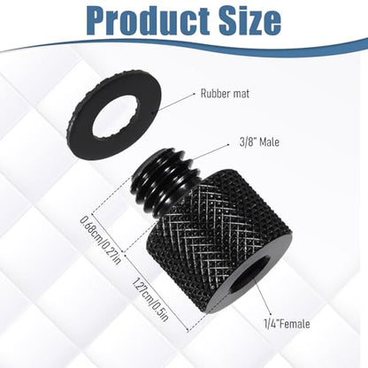 8 Pack 3/8 to 1/4 Camera Screw Adapter Thread and 1/4 Female to 3/8 Male Camera Tripod Adapter, 3/8 to 1/4 Mics Tripods Mount Adapters Microphone Stand Adapters with 4 Gaskets for Stand Mount
