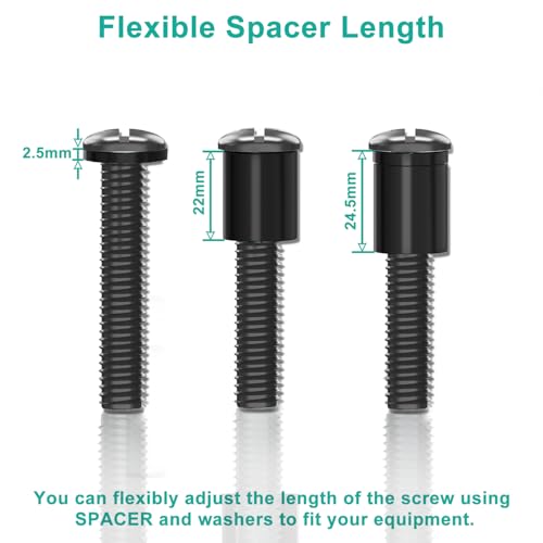 WALI Universal TV Mounting Hardware Kit Set Includes M4 M5 M6 M8 TV Screws and Spacer Fit Most TVs up to 80 inch (UVSP), Black - size: Mounting Hardware Kit