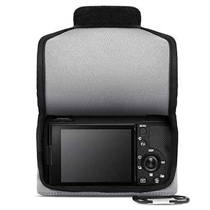 MegaGear MG2009 Ultra Light Neoprene Camera Case compatible with Sony ZV-E10 - Gray(16-50mm) - color: Gray