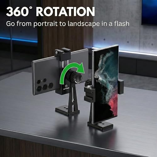 KobraTech UniMount 360 Pro Metal Phone Tripod Mount with Wireless Remote - size: Pro Metal