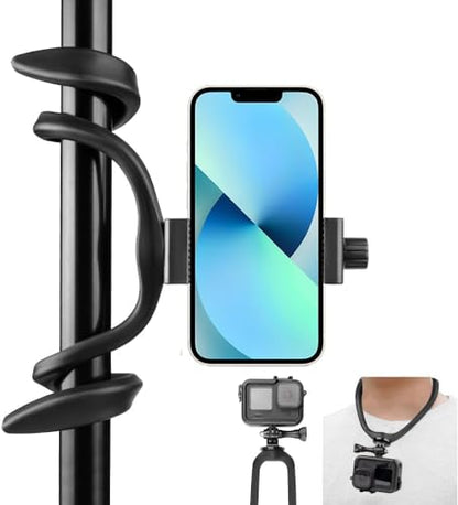 Taisioner U Stroller Phone Holder Wheelchair Accessories Cell Phone Seat Phone Holder for Treadmill Bike Shopping Cart Boat Action Camera Suitable with GoPro Hero 12/11/10/9/8/7/6/5/4 AKASO Insta360 - style: U Straight