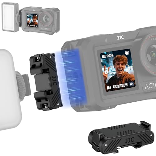 JJC Osmo Action Cold Shoe Expansion Kit for DJI OSMO Action 5 pro 4 3, Quick-Release Cold Shoe Extension Adapter Claw Ports Compatible with Action5, Heavy Duty Nylon Hot Shoe Mount Base Bracket - color: Cold Shoe Expansion Kit