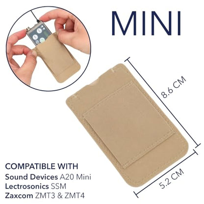 URSA Belt Pouch with Clips - Versatile Rigging for Wireless Transmitters (Beige, Mini) - color: Beige, size: Mini