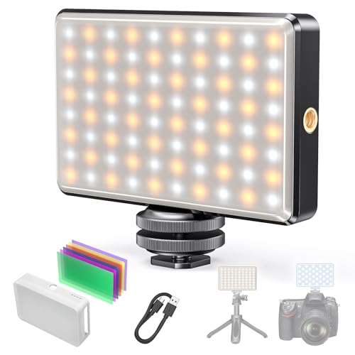 80 LED Video Light, Portable USB Photo Light Dimmable 2500-9000K CRI 95+ 3000mAh Battery with Colored Filters and Clip, Photo Lamp for Phone/iPad/Camera - size: ST-80 LED