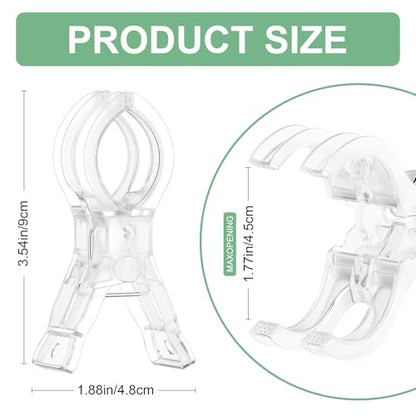 10 PCS Balloon Arch Clips, Plastic Transparent Backdrop Spring Clamps 3.5 Inch Clamps for balloon arch, Heavy Duty Spring Clamps For Party Decoration Crafts And Photography Studios