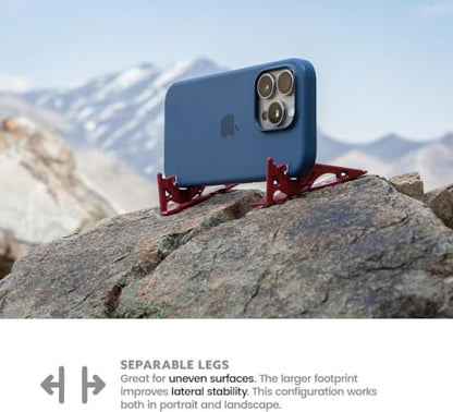 GEOMETRICAL Pocket Tripod PROv2 - Card-Size Stand, for iPhone, Blood Red Universal Kit - color: Blood Red