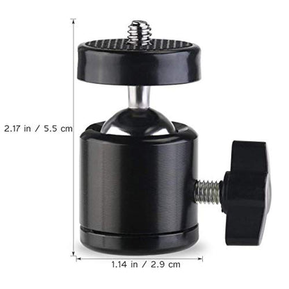 SLOW DOLPHIN Hot Shoe Mount Adapter 360 Degree Swivel Mini Ball Head 1/4 Tripod Screw for Cameras, Camcorders, Smart Phone, LED Video Light, Microphone (4 Packs)