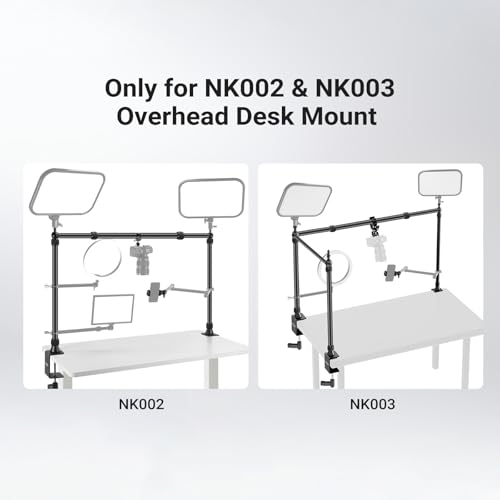 NEEWER 2.8-4.9ft Horizontal Boom Arm Only for NEEWER NK002 & NK003 Overhead Desk Camera Mount Rig Webcam Stand, Telescopic Crossarm for Phone Holder LED Light Video Recording Streaming, NK009