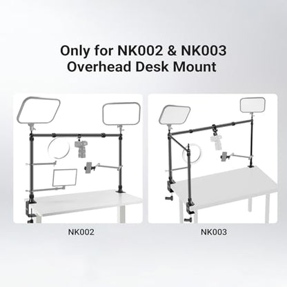 NEEWER 2.8-4.9ft Horizontal Boom Arm Only for NEEWER NK002 & NK003 Overhead Desk Camera Mount Rig Webcam Stand, Telescopic Crossarm for Phone Holder LED Light Video Recording Streaming, NK009