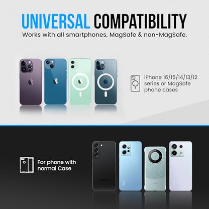 Magnetic Phone Holder for Gym with Dual-Sided N52 Super Magnets, Strong Magnetic Phone Mount for All Phones, Attaches to Metal Surfaces, Portable Gym Accessories for Men & Women, Secure Grip - style: Magnet mount