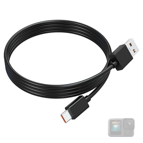 USB C Charging Charger Cable Data Sync Cord Compatible with Gopro Hero 13 Hero 12 Hero 11/10/ 9/8/ 7/6/ Hero 5 Session, MAX Camera, DJI Osmo Pocket, Action 3 Camera, 3.3FT
