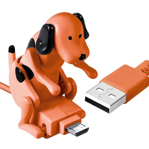 Funny Dog Fast Charger Cable - Dog Charging Cable,Portable Stray Dog Charging Cable,Dog Toy Smartphone USB Cable Charger,for iPhone Type-C Various Models Phones. - color: Orange, size: Android