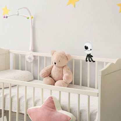 wochel Tripod Baby Monitor Mount for HelloBaby HB65/HB40/ HB6550/ HB6148/ HB6560/HB66/HB6339/HB6550 Pro, ANMEATE SM935E, Flexible Baby Camera Mount Attach Your Camera Wherever You Want (Black) - color: Black