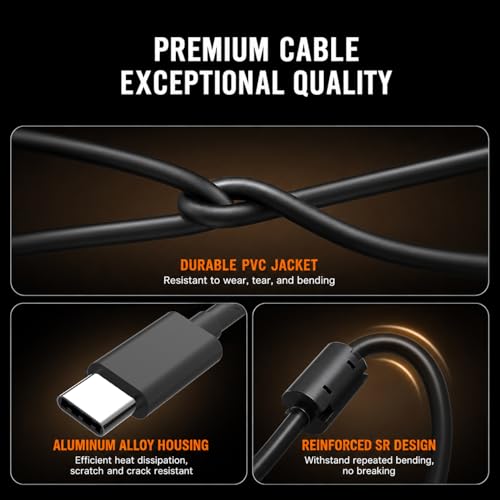 BERLAT 2-Pack USB C to 8-Pin Mini USB Cable 5ft, USB-C to Mini-B Durable Cord with Ferrite Core Anti-Interference – Compatible with Nikon/Sanyo/Sony/Fuji/Olympus/Panasonic Cameras, Phones, MP3