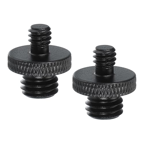 PATIKIL Tripod Screw Adapter 1/4" Male to M10 Male, 2 Pcs Tripod Nut Connectors Camera Mount Screw Camera Double Head Converter for Microphone Holder Magic Arms Accessories, 18 mm - size: 1/4" Male to M10 Male,18 mm